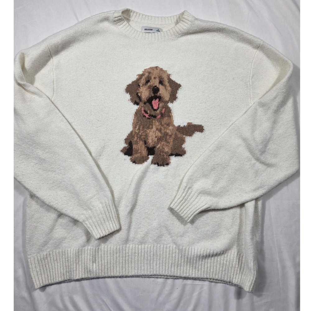 Hollister Dog Graphic Crew Neck Sweater